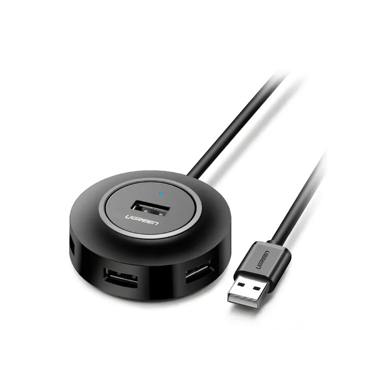 UGreen USB 2.0 4 Ports Hub - Black - موزع